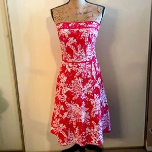 Strapless cotton dress